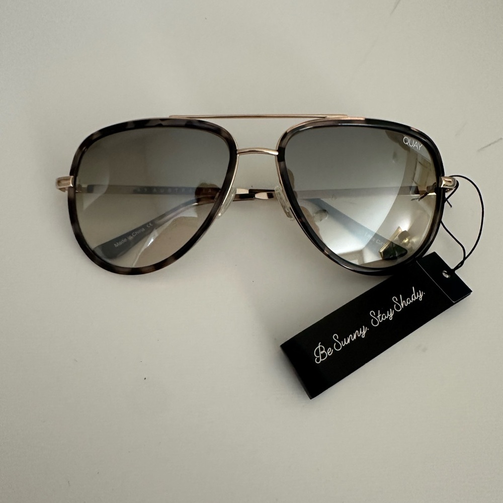 Quay Tortoise Aviator Sunglasses